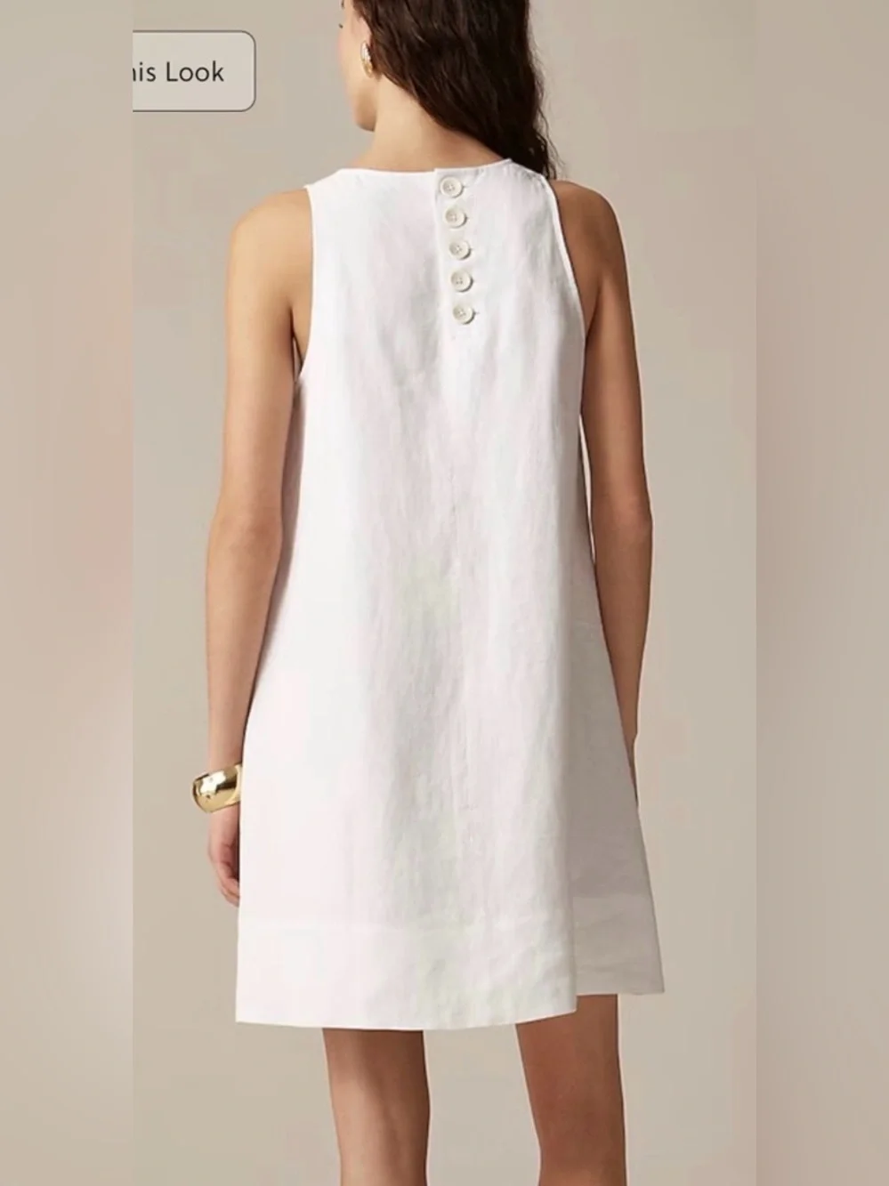 J.Crew Maxine button-back dress in linen